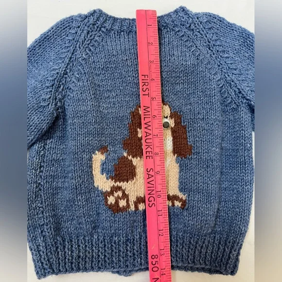 Like NEW Cardigan Sweater Puppy Dogs Toddler Size 9 Months Baby Blue Unbranded - Picture 12 of 16